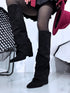 Suede-like boots "WELCOME CLS-532" - black